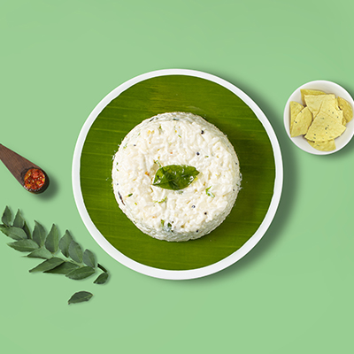 Curd Rice With Papad & Pickle 4x3 Curd Rice With Papad & Pickle 4x3