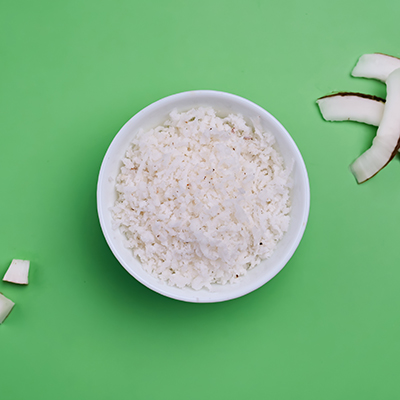 Coconut in a white bowl 4x3_ Coconut in a white bowl 4x3_